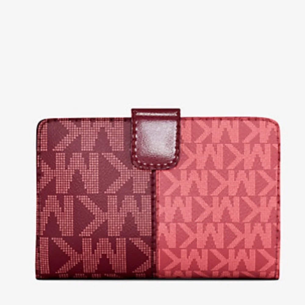Michael Kors Jet Set Medium Two-Tone Logo Wallet